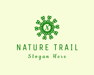 Nature Flower Spa logo design