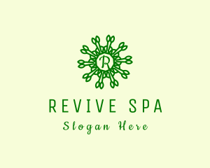 Nature Flower Spa logo design