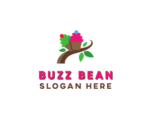 Organic Cupcake Dessert  logo design