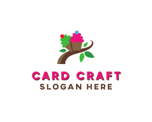 Organic Cupcake Dessert  logo design