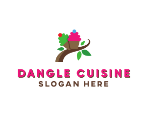 Organic Cupcake Dessert  logo design