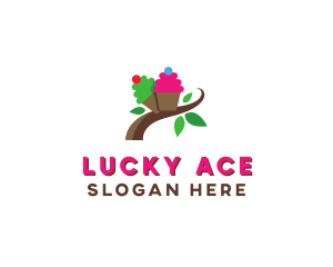 Organic Cupcake Dessert  logo design