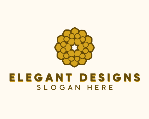 Geometric Hexagon Pattern logo design