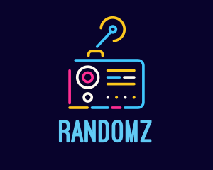 Neon Analog Radio Logo