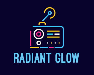 Neon Analog Radio logo design