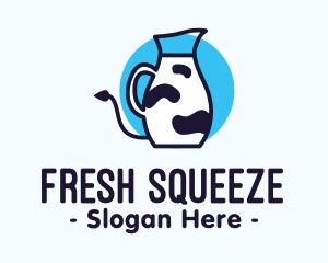 Cow Milk Pitcher logo design