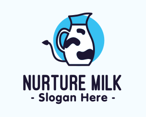 Cow Milk Pitcher logo design