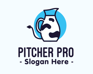 Cow Milk Pitcher logo design