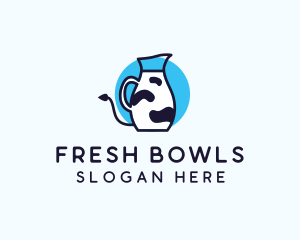 Cow Milk Pitcher logo design