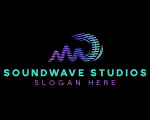 Audio Music Soundwave logo design