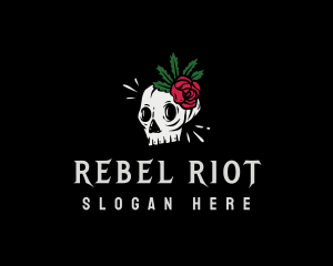 Punk Skull Rose logo