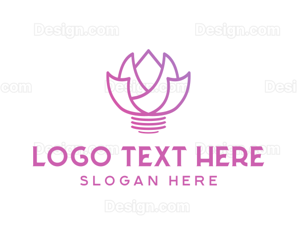 Floral Light Bulb Logo