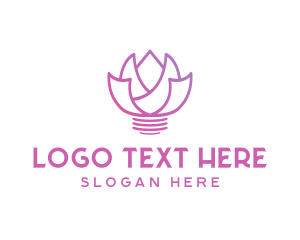 Floral Light Bulb logo