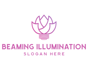 Floral Light Bulb logo design