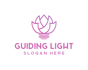 Floral Light Bulb logo design