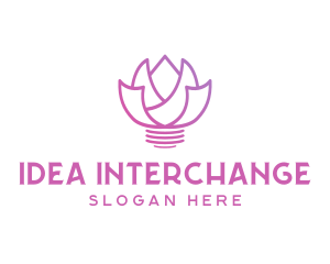 Floral Light Bulb logo design