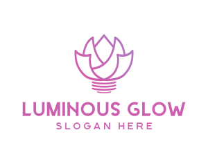 Floral Light Bulb logo