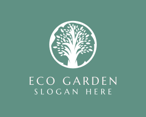 Natural Eco Tree  logo design