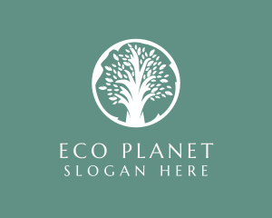 Natural Eco Tree  logo design