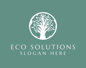 Natural Eco Tree  logo design