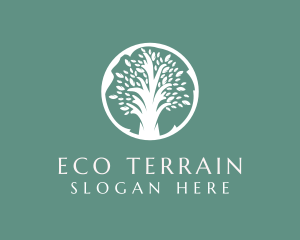 Natural Eco Tree  logo design