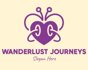 Purple Butterfly Heart Logo