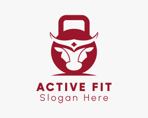 Bull Fitness Kettlebell logo design