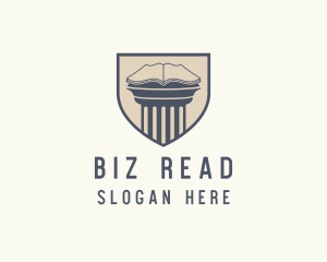 Book Pillar Shield Publishing logo design