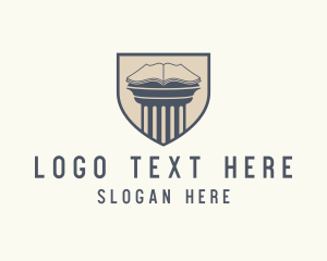 Institution - Book Pillar Shield Publishing logo design