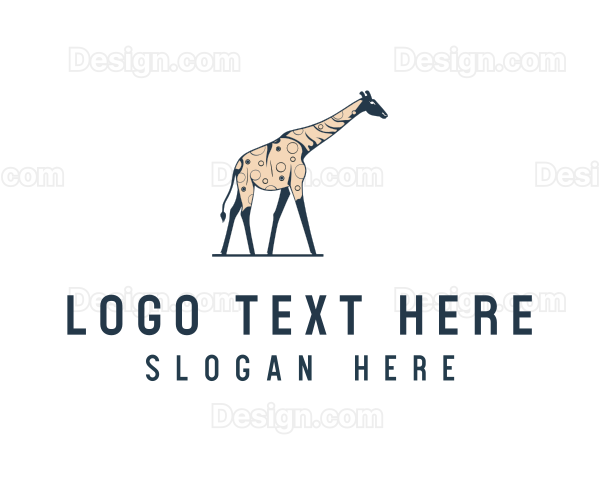 Abstract Artistic Giraffe Logo