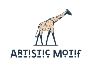 Abstract Artistic Giraffe logo design