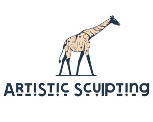 Abstract Artistic Giraffe logo design