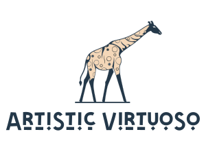 Abstract Artistic Giraffe logo design