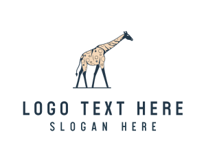 Abstract Artistic Giraffe logo