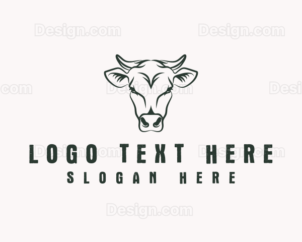 Cow Farm Livestock Logo