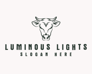 Cow Farm Livestock Logo