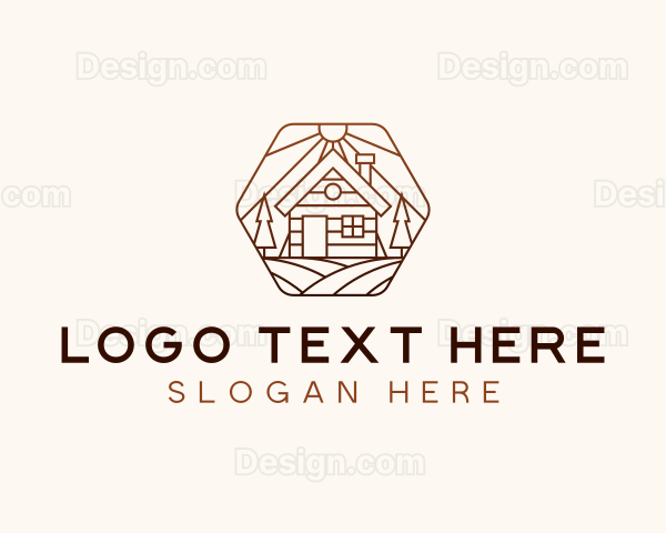 Lodge Cabin House Logo