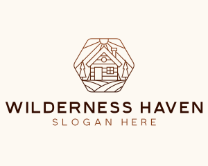 Lodge Cabin House logo design