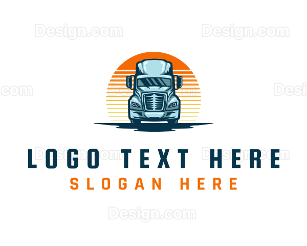 Logistic Truck Shipping Logo