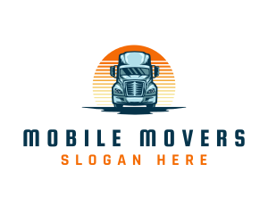 Logistic Truck Shipping logo design