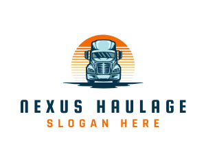 Logistic Truck Shipping logo design