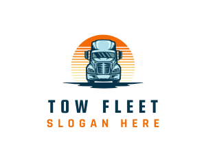 Logistic Truck Shipping logo design