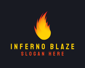 Flaming Fireball Torch logo