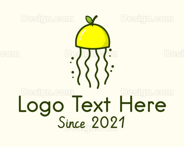 Lemon Citrus Jellyfish Logo