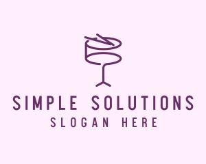 Simple Purple Drum logo design