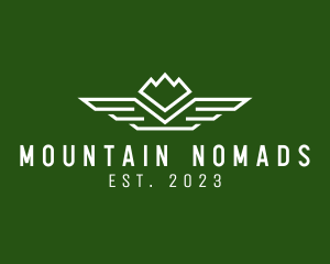 Winged Outdoor Mountain  logo design