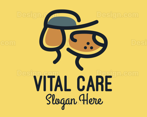 Simple Dog Hat Logo