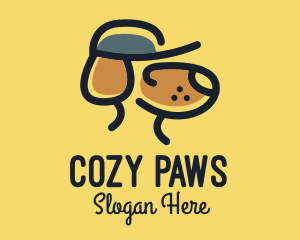 Simple Dog Hat logo design