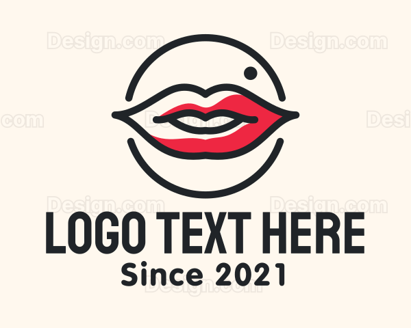 Aesthetician Lips Makeup Logo