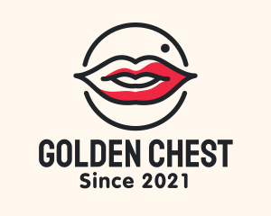 Aesthetician Lips Makeup logo design